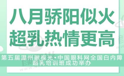 热烈祝贺第五届温州眼视光•中国眼科网全国白内障超乳培训班成功举办